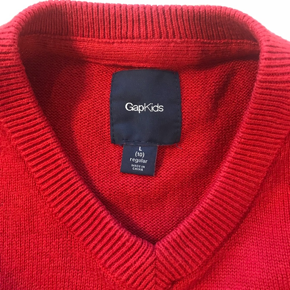 Gap Kids Red V-neck Sweater